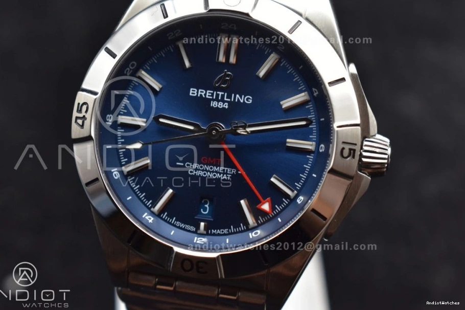 Blue Chronomat BLS SS 40mm Best Dial Automatic A 1:1 GMT Edition Bracelet 526 On Factory Breitling OdorResistant 1104